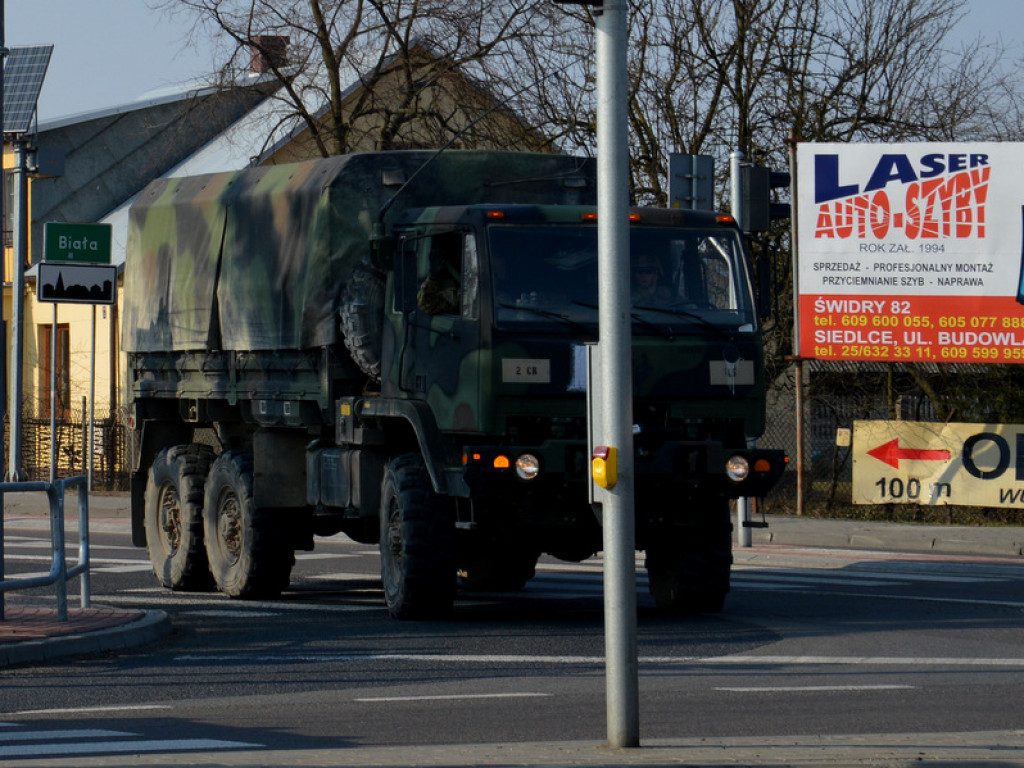 Konwój amerykańskiego wojska przejechał przez Radzyń