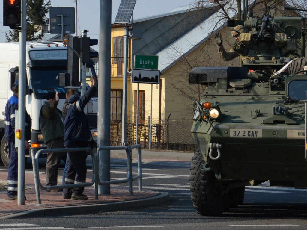 Konwój amerykańskiego wojska przejechał przez Radzyń