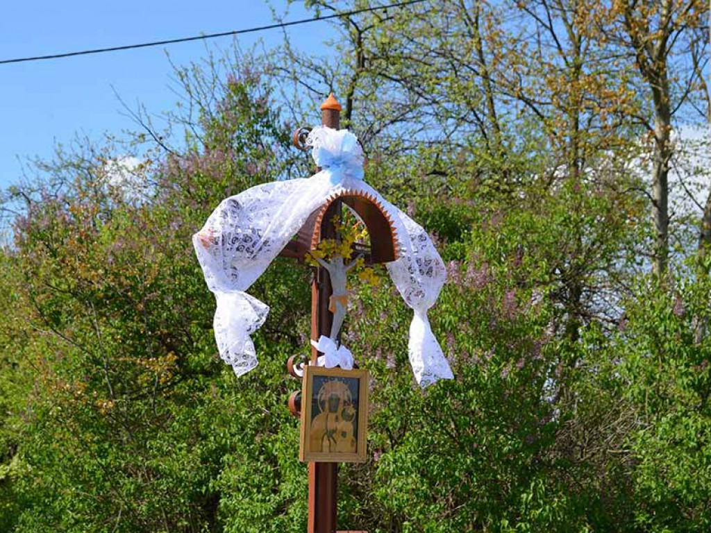 Uroczystość poswięcenia pól w Białej
