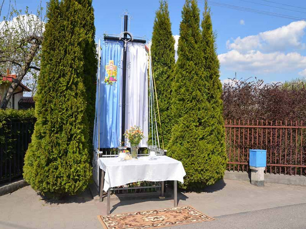 Uroczystość poswięcenia pól w Białej