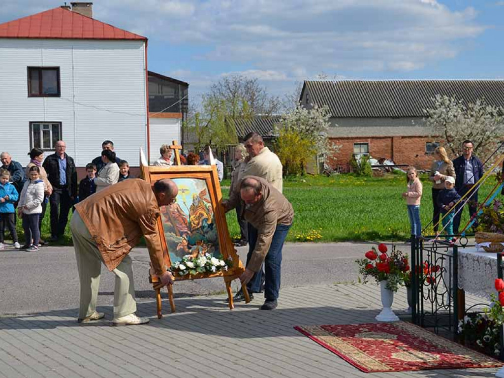 Uroczystość poswięcenia pól w Białej