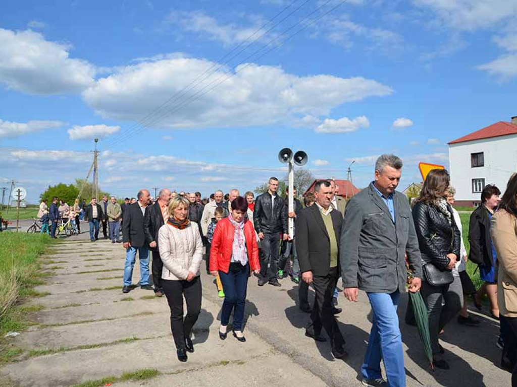 Uroczystość poswięcenia pól w Białej