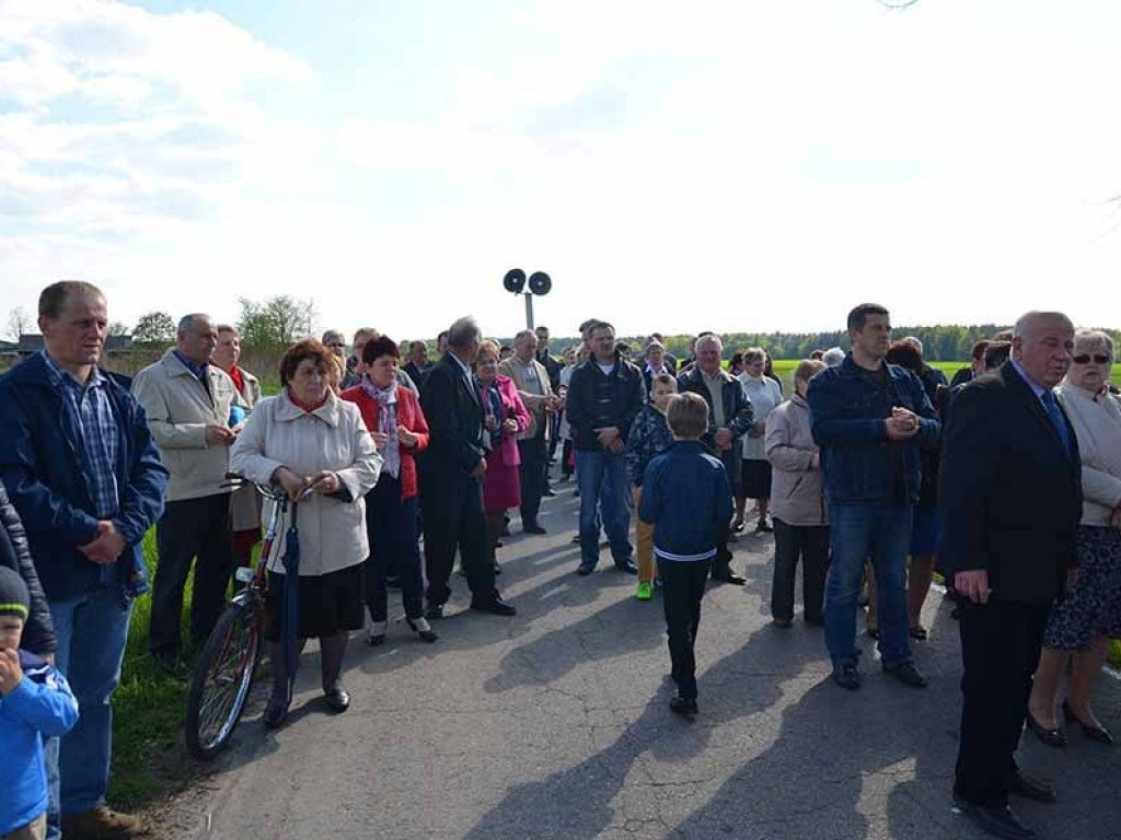 Uroczystość poswięcenia pól w Białej