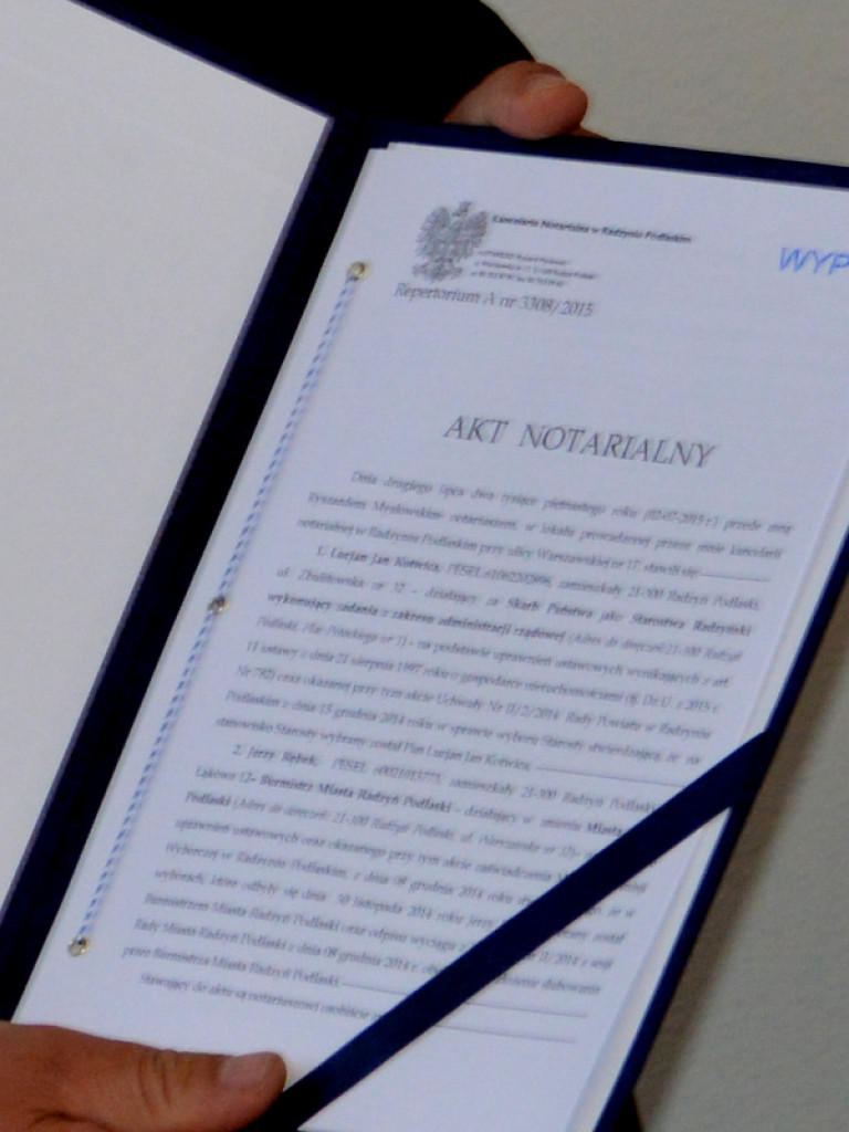 Przekazanie Pałacu Potockich miastu