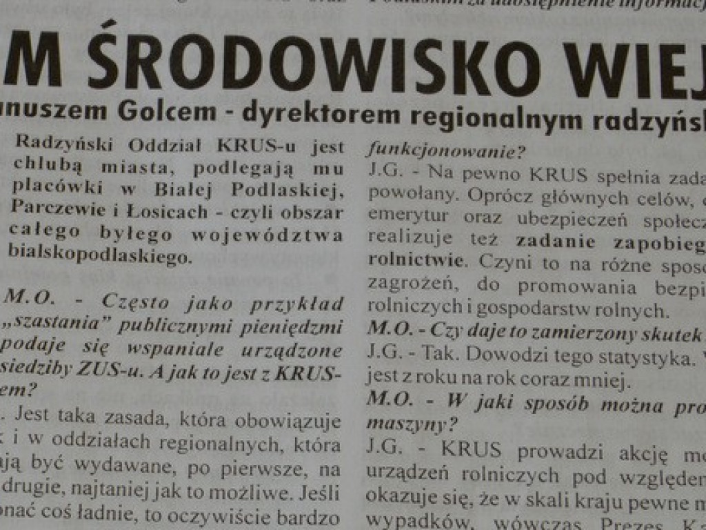 Pierwszy numer WSPÓLNOTY POWIATOWEJ - grudzień 2001