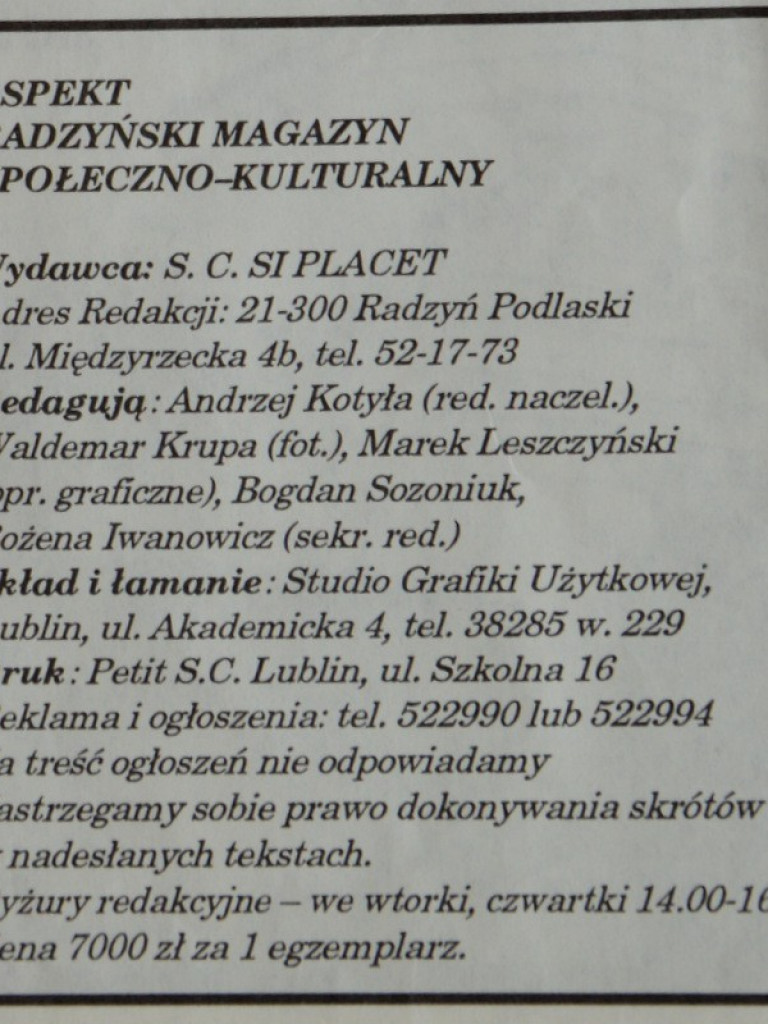 ASPEKT - Radzyński Magazyn Społeczno-Kulturalny