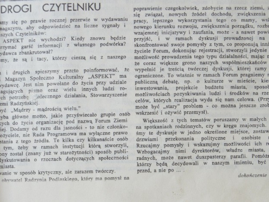 ASPEKT - Radzyński Magazyn Społeczno-Kulturalny