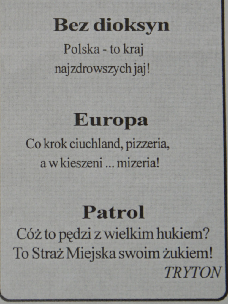 Historia odległa i bliższa, czyli z lokalnej prasy
