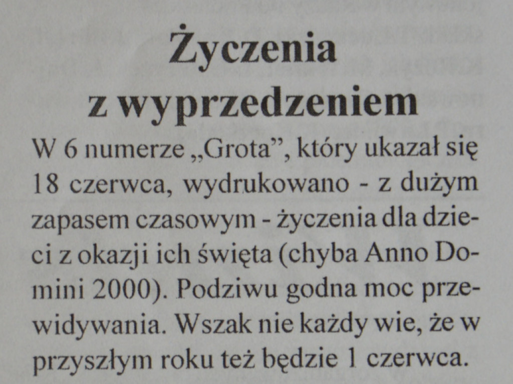 Historia odległa i bliższa, czyli z lokalnej prasy