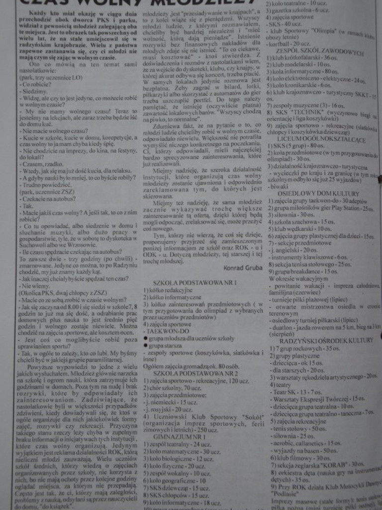 Lato 2000 w radzyńskim 