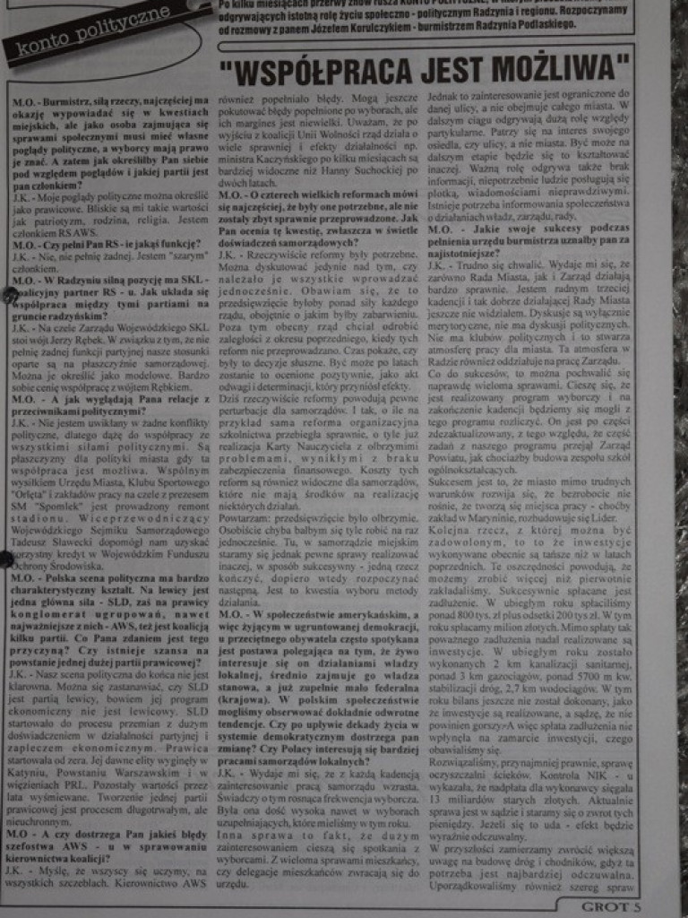 Koniec roku 2000 w radzyńskim 