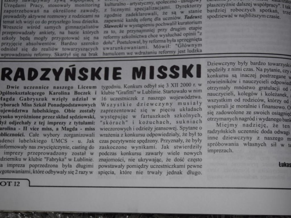 Koniec roku 2000 w radzyńskim 