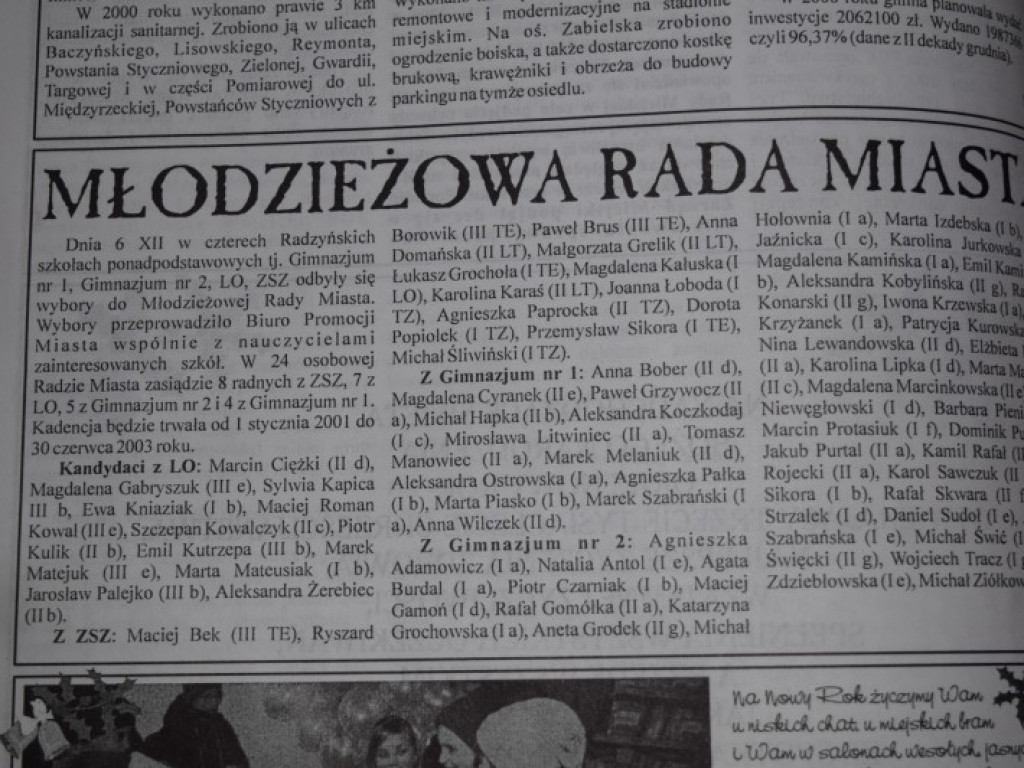Koniec roku 2000 w radzyńskim 