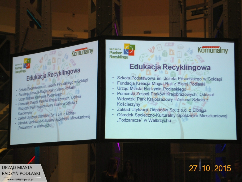 Miasto Radzyń Mistrzem Edukacji Recyklingowej