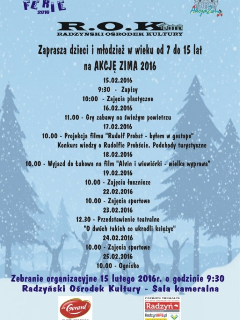 Ferie 2016 w Radzyniu