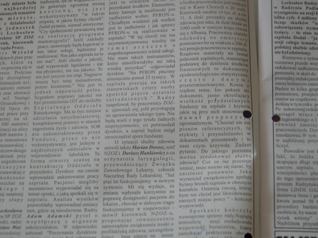 Radzyń 2003 na łamach 