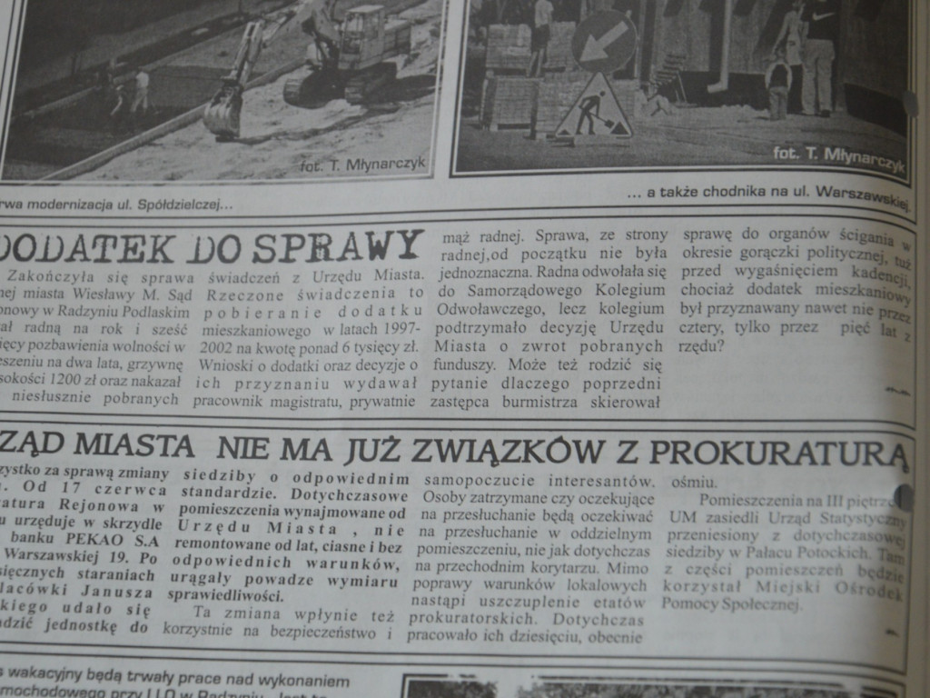 Radzyń 2003 na łamach 