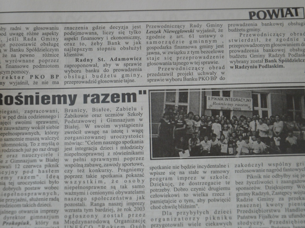 Radzyń 2003 na łamach 