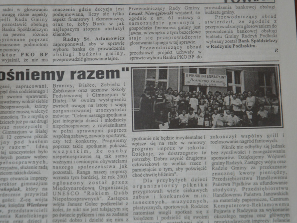 Radzyń 2003 na łamach 