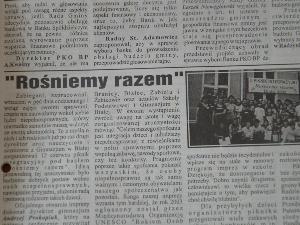 Radzyń 2003 na łamach 