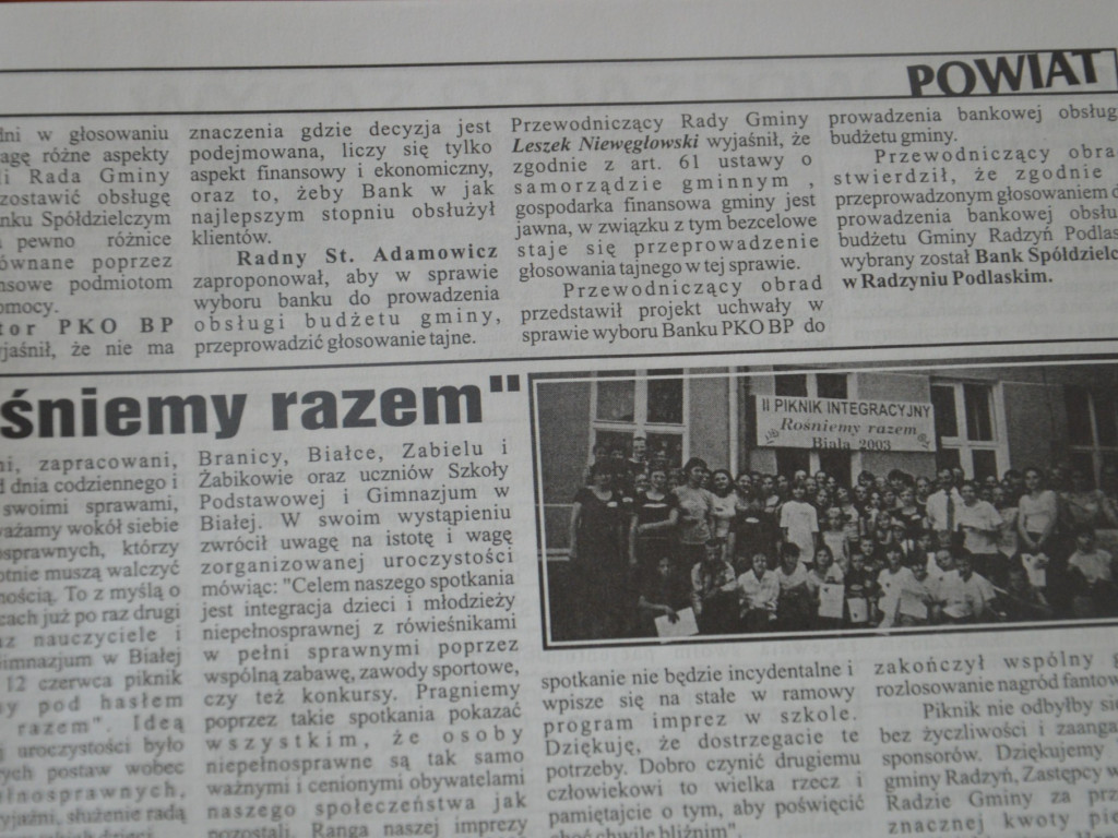 Radzyń 2003 na łamach 