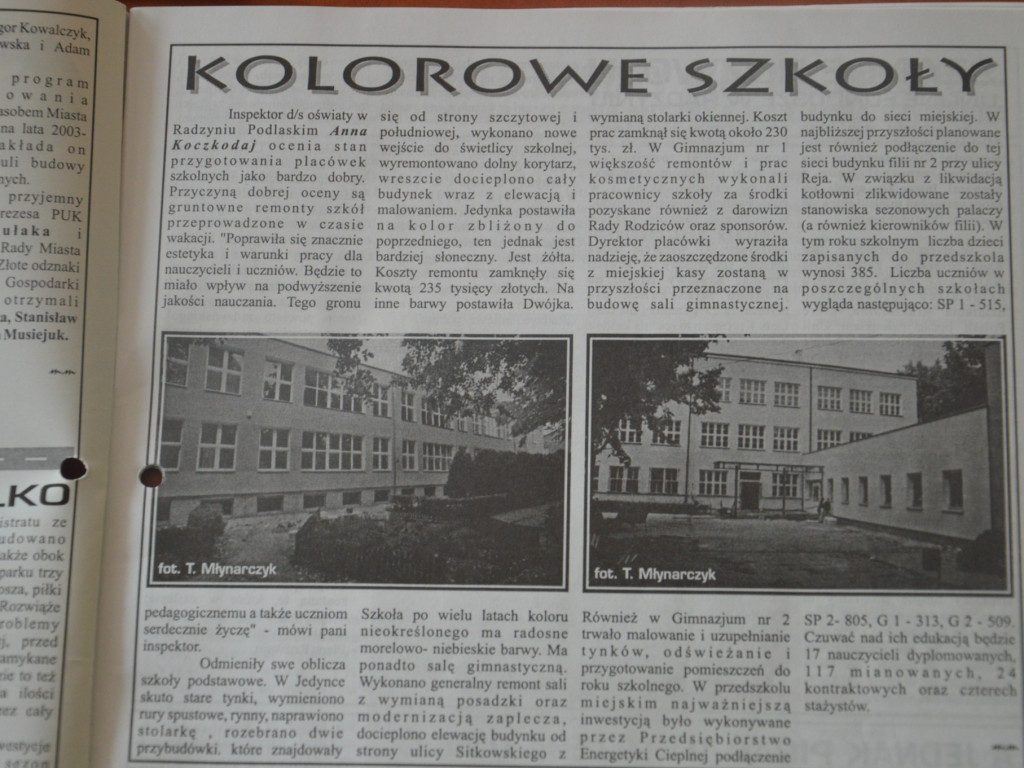 Radzyń 2003 na łamach 