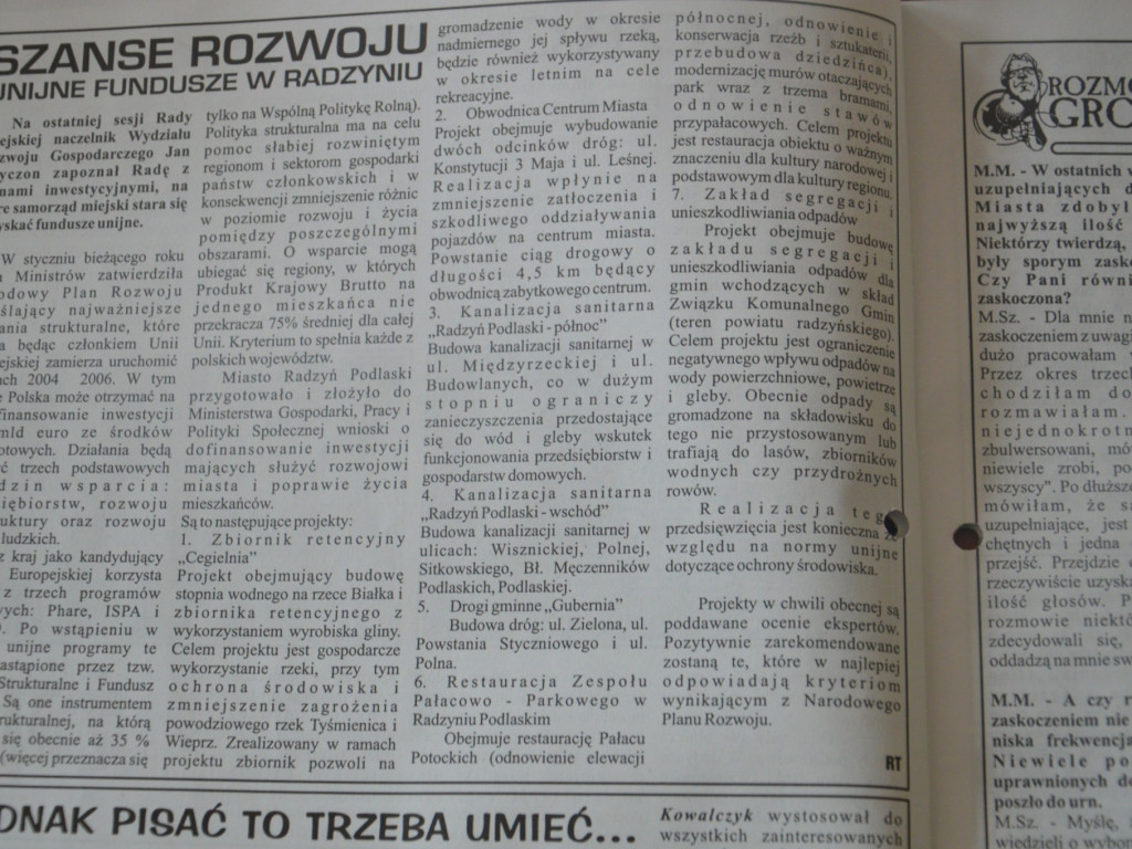 Radzyń 2003 na łamach 
