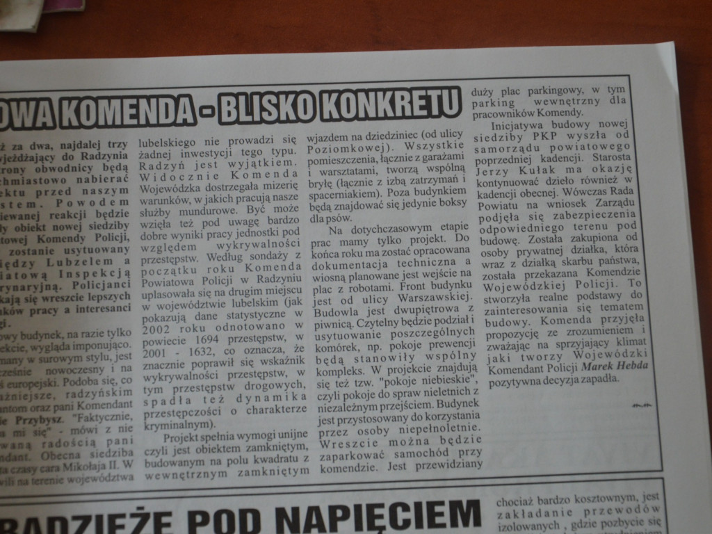 Radzyń 2003 na łamach 