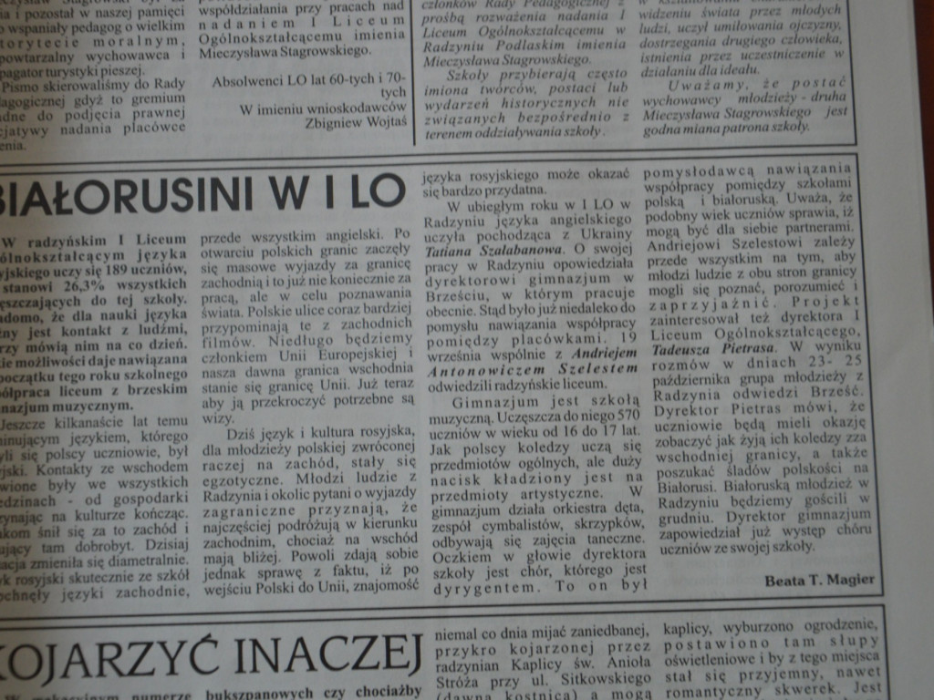 Radzyń 2003 na łamach 