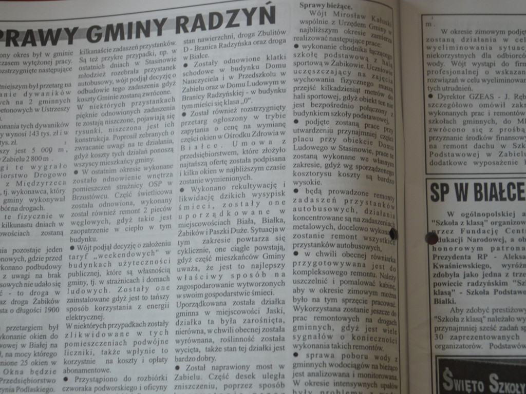 Radzyń 2003 na łamach 