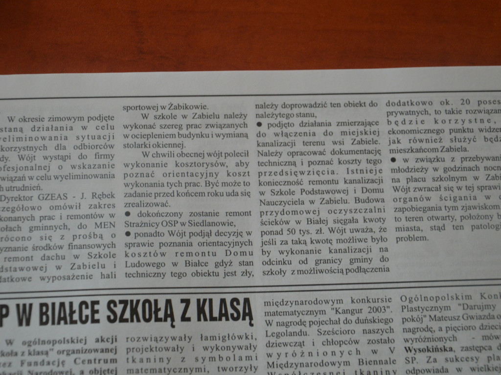 Radzyń 2003 na łamach 
