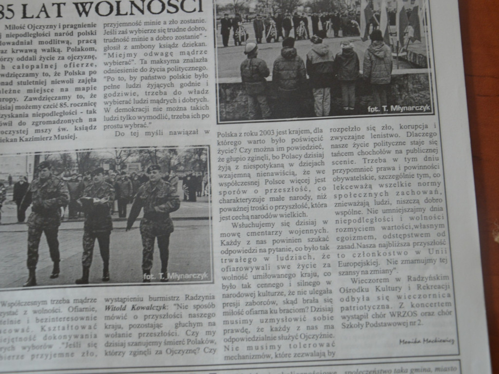 Radzyń 2003 na łamach 