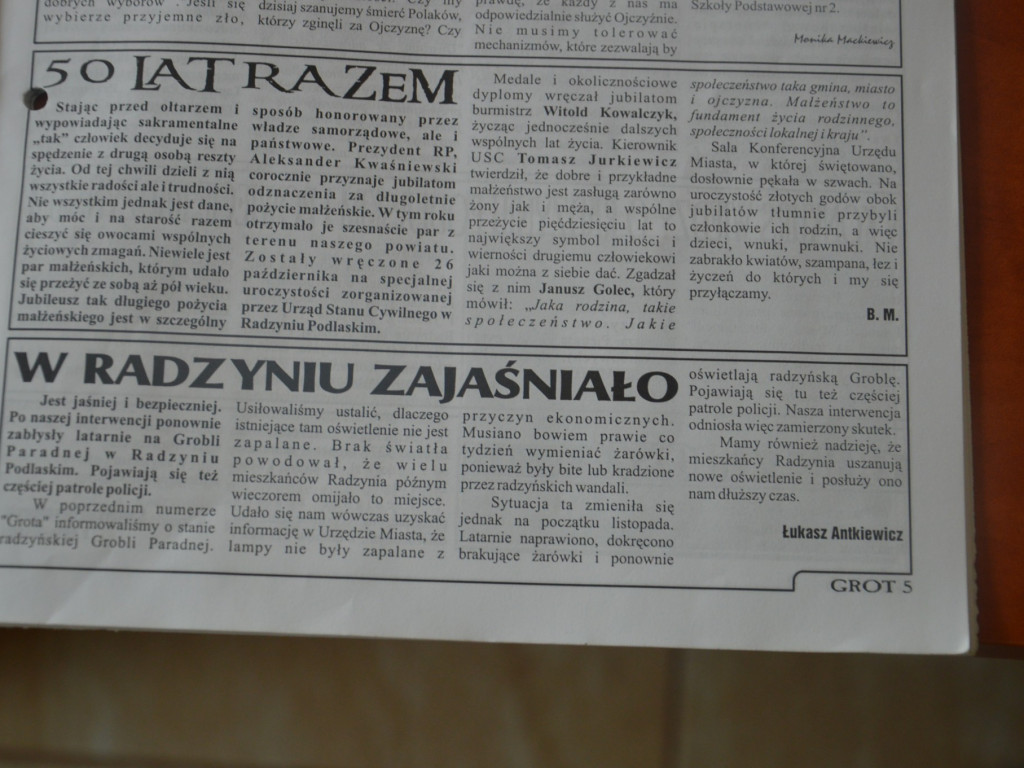 Radzyń 2003 na łamach 