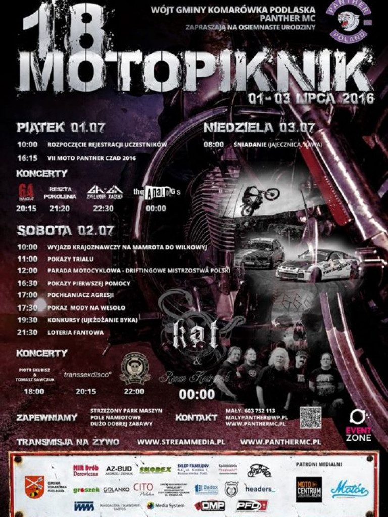 Motopiknik Panther MC w Komarówce  2016