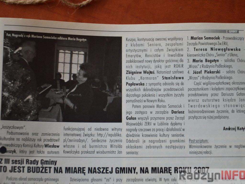 Radzyń na łamach 