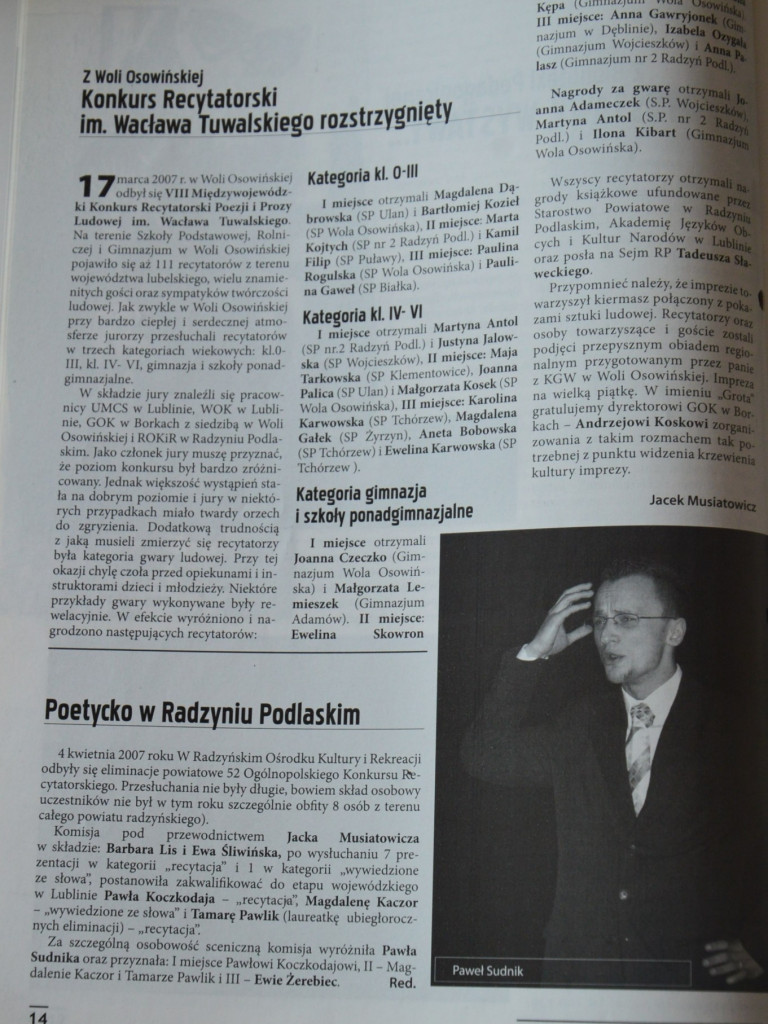 Radzyń na łamach 