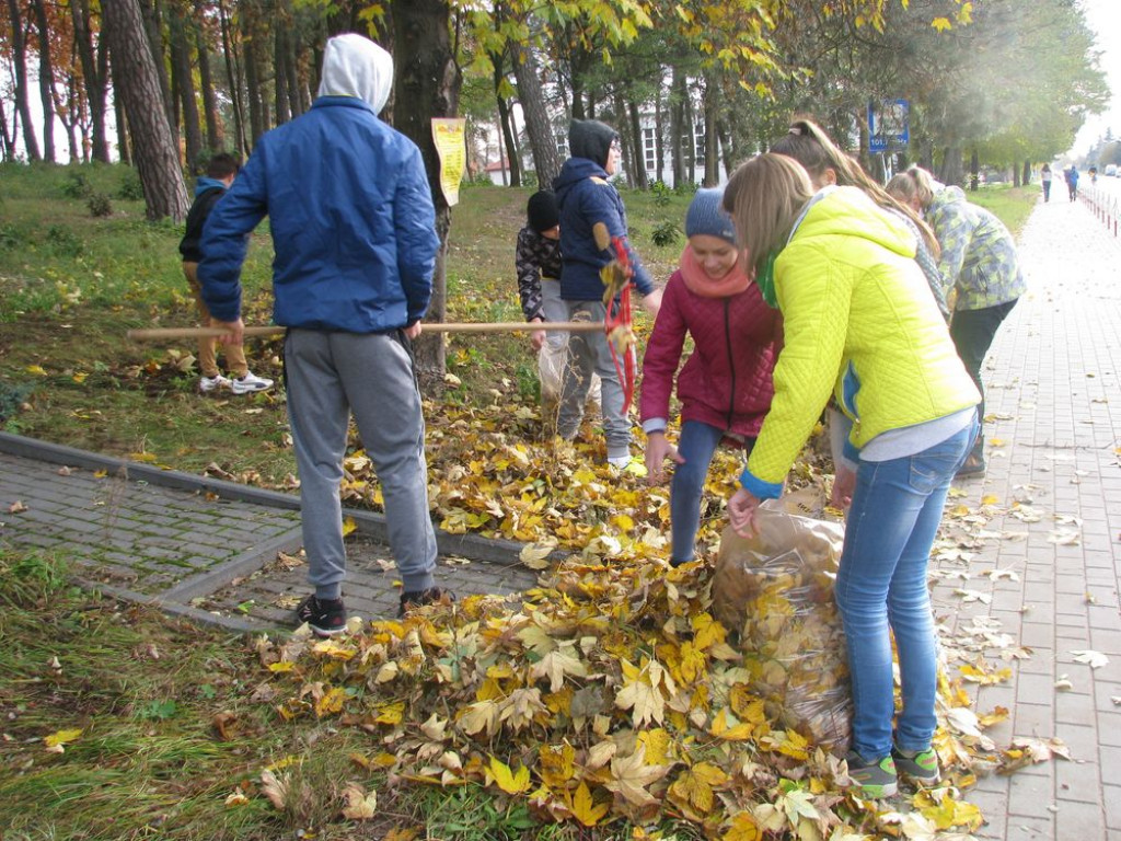 Uczniowie ZPO w Borkach porządkowali cmentarz parafialny