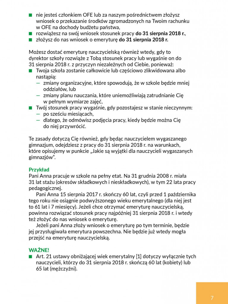 Nauczyciele pytają ZUS o emerytury