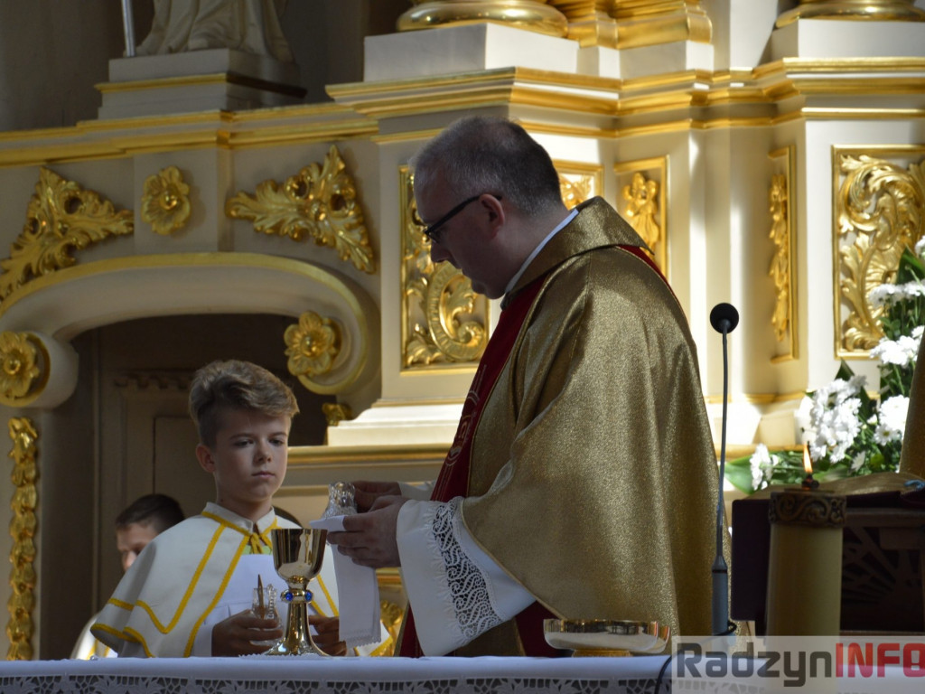 Msza dziękczynna zaplony w Gminie Radzyń