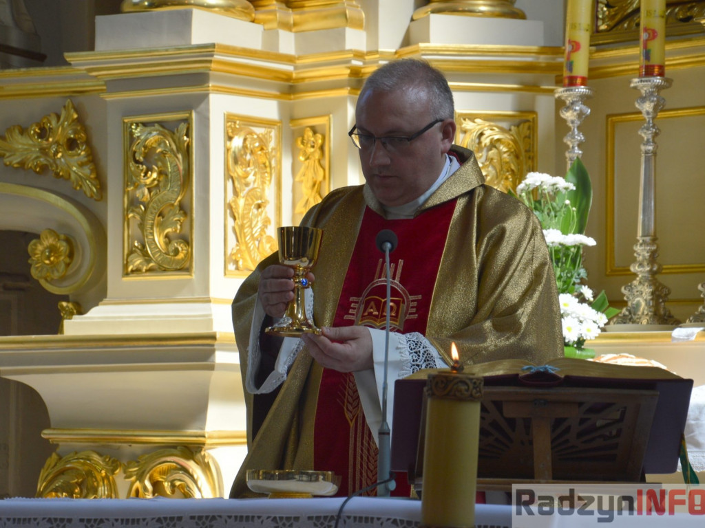 Msza dziękczynna zaplony w Gminie Radzyń