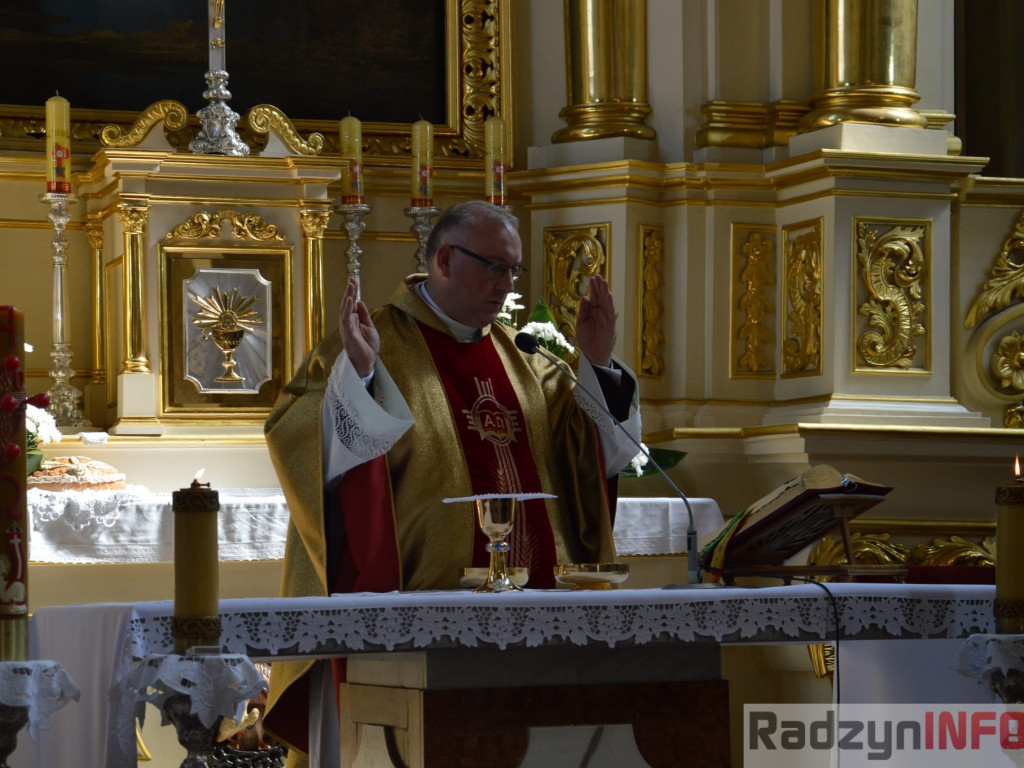 Msza dziękczynna zaplony w Gminie Radzyń