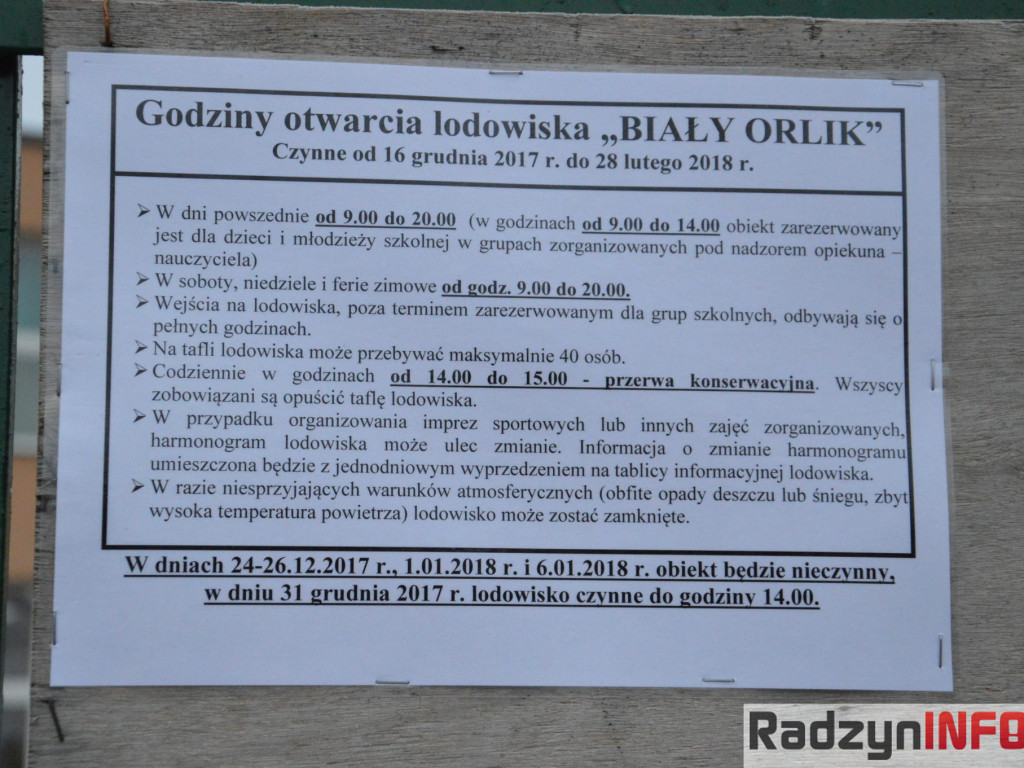 Biały Orlik przy SP 2