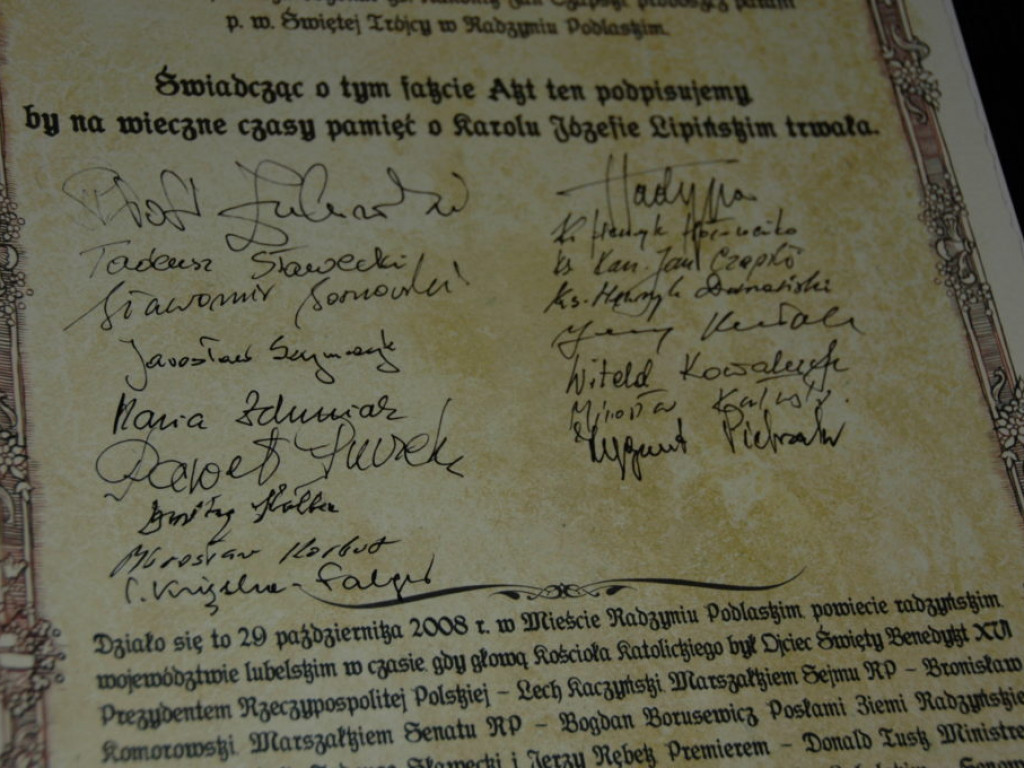 Odsłonięcie pomnika Karola Lipińskiego