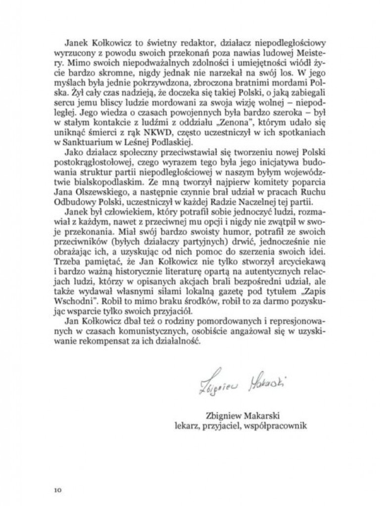 Przypominamy postać Jana Kołkowicza