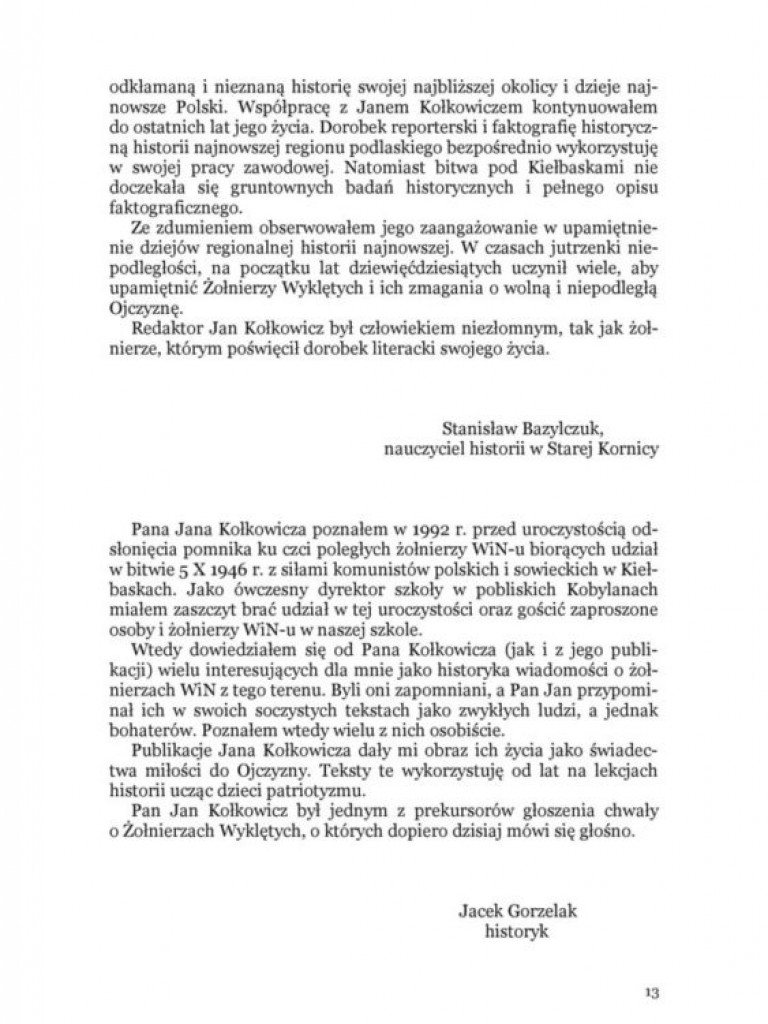 Jan Kołkowicz, cz. II