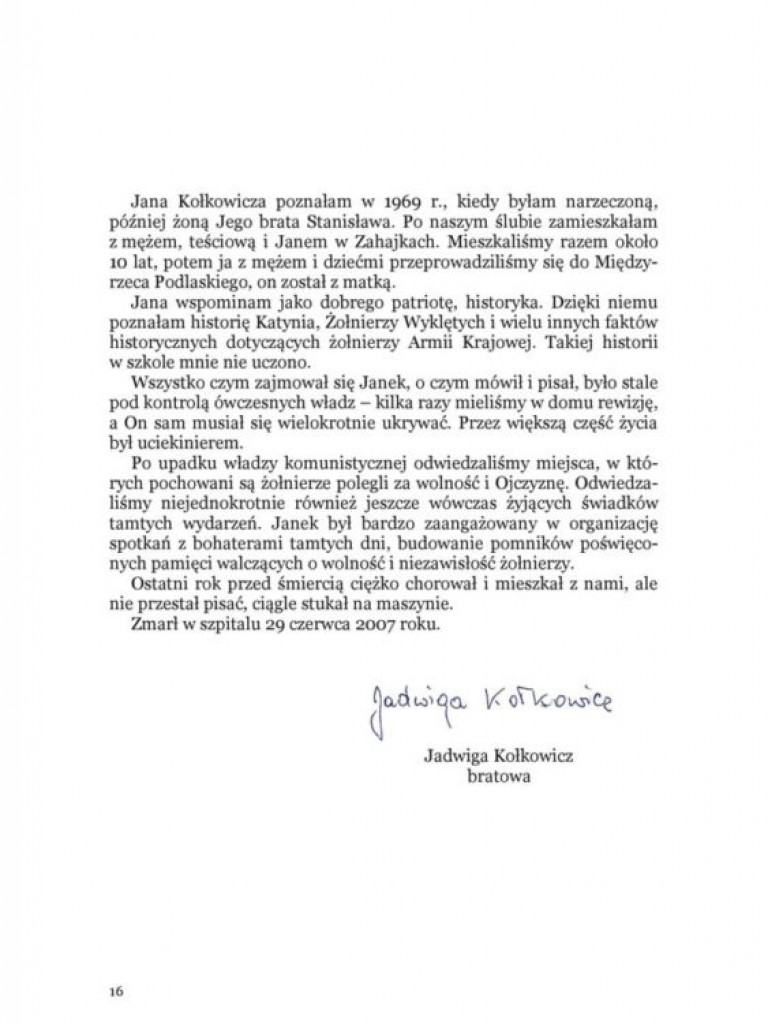 Jan Kołkowicz, cz. II