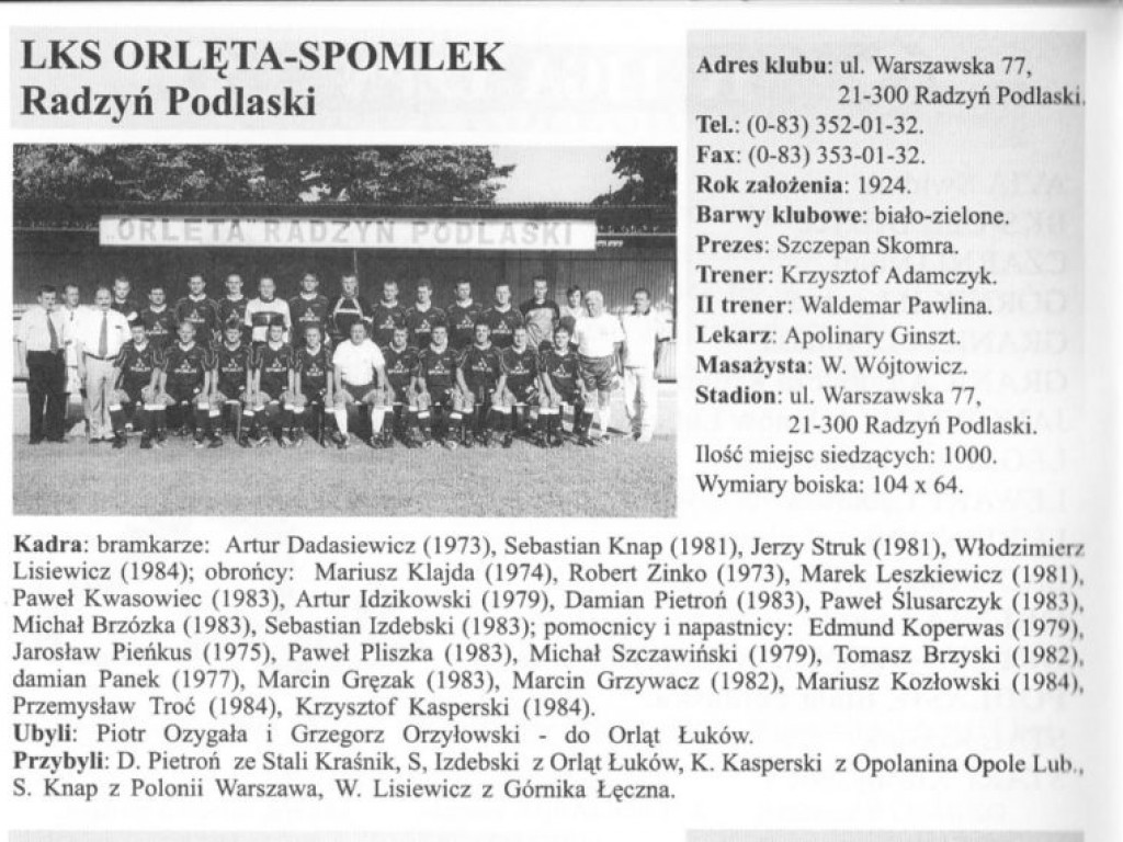 Historia Orląt na zdjęciach, cz. XXIV