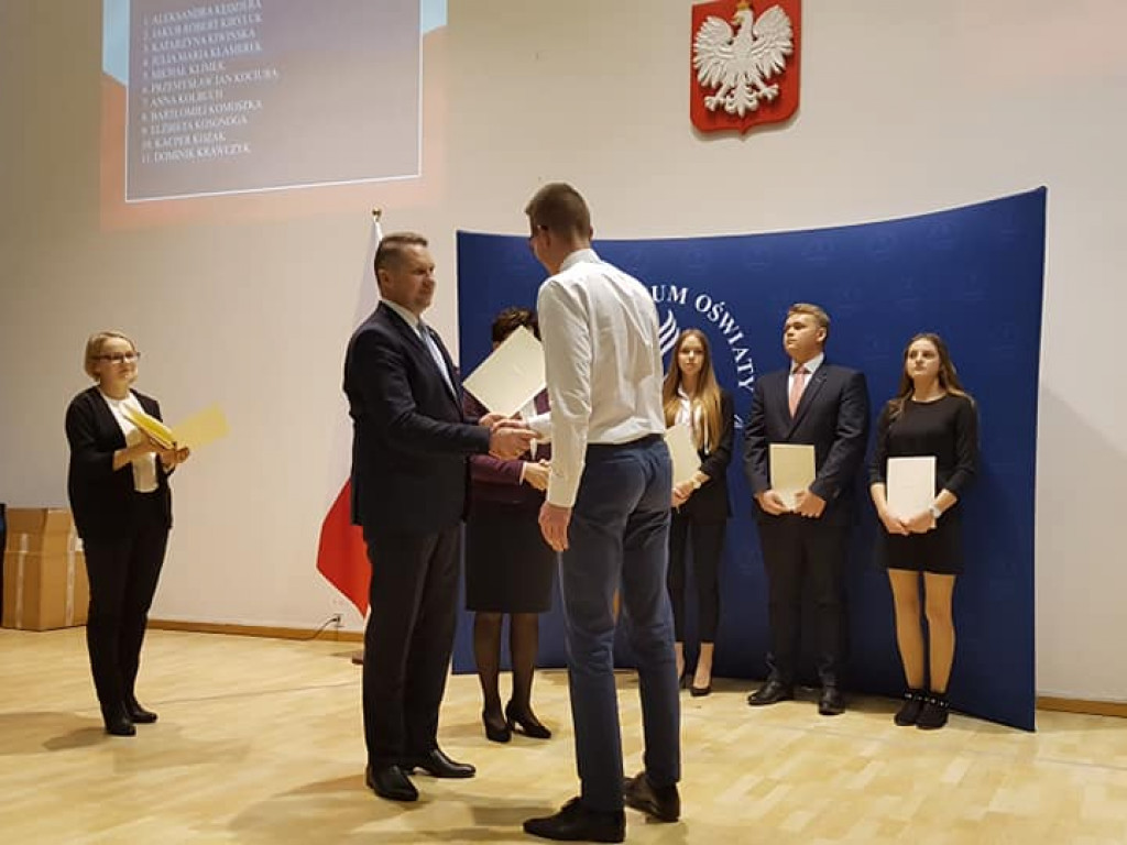 Kacper Kozak z I LO Stypendystą Prezesa Rady Ministrów