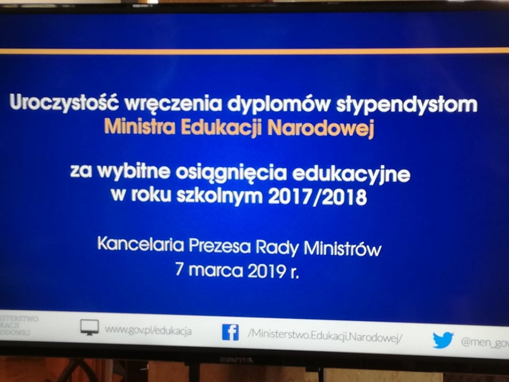 Stypendia ministra edukacji dla uczniów ZSP