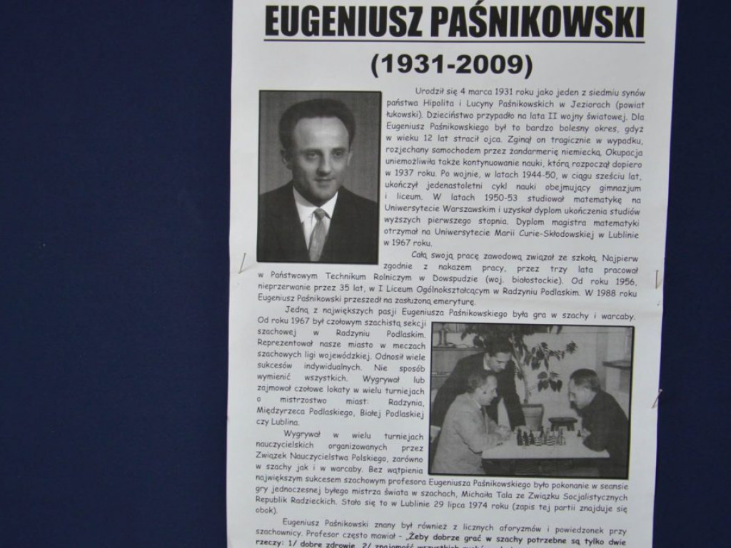 X Memoriał Szachowy Eugeniusza Paśnikowskiego